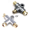 Miniatyrbillede 1 af 5: Hydraulisk bremse tee-stik 3-vejs til T-stykke tee-bremserør med 3 hanmøtrikker Silver