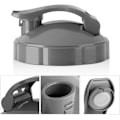 Miniatyrbild 2 av 5: Seal Flip Top to-Go Lock Juicer Reservdelar Juicer Koppar och Tillbehör Extractor Blad Combo för NutriBullet för 600W 900W Blender(Grå)