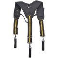 Miniatyrbillede 1 af 5: Værktøjsbælte Suspender Justerbar Heavy Duty Arbejdsbælte Sele Polstret Suspenders Loop Polstret Værktøjsbælte Sele Sort, Gul 1stk
