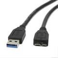 USB 3.0 Micro-B-kabel, 2m, Superrask dataoverføring for bærbare harddisker, Kompatibel med Western Digital, Seagate, Toshiba, Samsung og mer