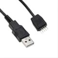 Miniatyrbillede 3 af 5: 9-bens USB-header til USB-kabel, USB 2.0 Type A han til 9-bens han