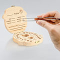 Miniatyrbild 4 av 5: Trälåda för Tandsparande - Pojke - Babytandslåda - Tandsparande - Tandförvaring - Minneslåda (Pojke)