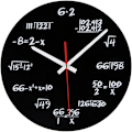 Miniatyrbillede 1 af 4: Matematisk ur, unikt vægurdesign Nyhed Matematik ligning ur - Hver time markeret af en simpel matematisk ligning (sort)
