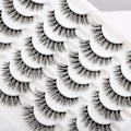Miniatyrbild 2 av 5: Fransar Lösögonfransar Cat Eyes Wispy Naturliga Faux Mink Fransar 14 Par Pack Lätt Volym Korta Falska Ögonfransar Multipack
