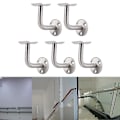 Miniatyrbillede 4 af 5: Pakke med 5 rustfrie håndlistebeslag til vægmontering, håndlistebeslag, balustrade, trappegelænder, Cy