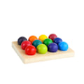 Miniatyrbild 7 av 9: Trä regnbåge boll sortering bräda färg matchning barn upplysning