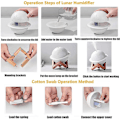 Miniatyrbillede 2 af 5: Luftfugter LED Nattelys USB Genopladelig 3 Farver Atmosfære Lys Gaver