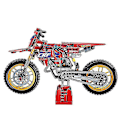 Pikkukuva 3 / 3: 1:8 Tekninen huipputekninen moottoripyörä Motocross Crf -malli Rakennuspalikat Maastoauto MOTO Moc -palikat Lahjat Diy-lelut Lapset Pojat 556PCS