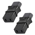 Miniatyrbild 1 av 5: 2 st 2-Pin IEC 320 C8 hane till IEC 320 C9 hona AC-adapter 6A/250V industriell strömomvandlare