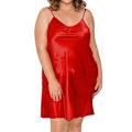 Miniatyrbild 1 av 2: Plus Size Damkläder Enfärgad Lingerie Nattlinne Pyjamas Slipklänning Nattkläder Red 5XL