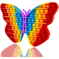 Miniatyrbild 1 av 5: Jumbo Big Butterfly Pop Fidget Toy It Rainbow Giant Popper Popitsfidgets Large Huge Mega Xl 100 Poppit Popets Bubble Popping Sensory Anxiety Stress Re