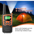 Miniatyrbilde 4 av 5: Kryc Walkie Talkies, Langdistanse Walkie Talkies for voksne med 22 FRS-kanaler, familiewalkie talkie med LED-lommelykt Vox LCD-skjerm for fotturer
