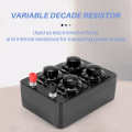 Miniatyrbillede 5 af 5: 0-9999 Ohm Enkel Modstandskasse Præcision Variabel Dekader Modstand Undervisningsinstrument black