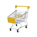 Miniatyrbilde 2 av 4: Barn Supermarked Mini Handlekurv Mini Supermarked Handlekurv Yellow