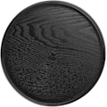 Miniatyrbillede 4 af 5: Rund bakke Dekorativ bakke Sort træ Rund form Massivt træ Te Kaffe Snacks Mad Serveringsbakke Tallerken Restaurantbakker 30 cm (30 cm)
