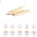 Miniatyrbild 2 av 5: Set med 10 prickpennor, verktyg för nagelkonst, verktyg för prickning av nagelkonst, präglingsmönster, prägling med olika storlekar på dubbelsidig prickning