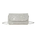 Miniatyrbillede 1 af 5: Glitter Aften Clutch Taske til Kvinder Kæde Skuldertaske Bryllup Fest Håndtaske Silver 1