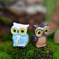 Miniatyrbillede 4 af 5: Liangnv Miniature Ugle Dekorative Figurer 8 Stk Mini Ugle Have Fe Figuriner Mos Landskab Bonsai Håndværk Hjem Indretning Ornamenter