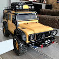 Miniatyrbillede 4 af 5: for TRX4 Metal Front Camel Trophy Bumper med lys til 1/10 RC Crawler Car TRX4 -4