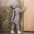 Miniatyrbild 3 av 4: Nyfödd Spädbarn Baby Pojke Flicka Dinosaur Huvad Romper Jumpsuit Pyjamas Grey 3 Months