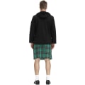 Miniatyrbillede 4 af 5: Irsk ternet grøn kilt - skotsk St. Patrick's grøn plisseret kostume Tartan nederdel Kilts tøj til mænd og kvinder green L
