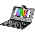 Miniatyrbild 1 av 5: Trådlöst Bluetooth-tangentbord för telefon, Mini bärbart Bluetooth-tangentbord med ett skyddande fodral Fällbart tangentbord för bredd 6 9,5 cm Bluetooth-mobil P