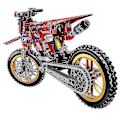 Pikkukuva 2 / 3: 1:8 Tekninen huipputekninen moottoripyörä Motocross Crf -malli Rakennuspalikat Maastoauto MOTO Moc -palikat Lahjat Diy-lelut Lapset Pojat 556PCS