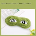 Miniatyrbild 4 av 5: Ögonmask Söt Sovmask Grön Groda Sovmask Fluff Mjuk Ögonskugga 3D Rolig Groda Ögonmask för Män och Kvinnor Sömn (1 st) green