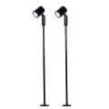 Miniatyrbillede 1 af 2: 2 stk. Led Ac100v-265v 3w Udstillingskabels Smykke Disk Spotlys 215mm Høj Varm Hvidt Lys (sort)