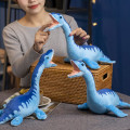 Miniatyrbillede 4 af 5: Plesiosaurus Dinosaur Plys Legetøj Realistisk Blød Blå Dinosaur Plysdyr Legetøj Til Soveværelse