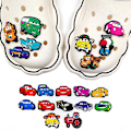 Pikkukuva 5 / 5: 20 kpl Cartoon Cars -kenkäkoristeet, kenkäkoristeet DIY Croc -tukkiin, sandaaleihin, rannekorun koristetarvikkeet, juhlalahjat lapsille, pojille ja tytöille
