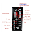 Miniatyrbild 3 av 5: 3.7V Förstärkarkort för fyrkantsdanshögtalare, stödjer Bluetooth, Aux, TF-kort, U-disk inspelning