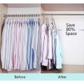 Miniatyrbilde 2 av 5: Plassbesparende kleshengere Multifunksjonell Smart Garderobe Oppbevaringspose Premium Garderobe Klær Vannfall Henger 9 Spor (4 stykker tilfeldig farge)