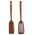 Miniatyrbilde 1 av 5: Tregjenstander for matlaging på kjøkkenet, 2 stk. treskjeer og stekespade for matlaging, elegant, kokekar for Ho
