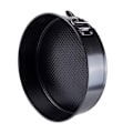 Miniatyrbillede 1 af 6: Tykk rund låsespænde non-stick kageplade pizzaplade flytbar spænde kulstofstål bageplade kageform sort black 7 inches