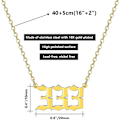 Miniatyrbilde 2 av 5: Englenummer Halskjede for Kvinner Rustfritt Stål Numerologi Choker Halskjede