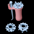 Miniatyrbild 2 av 5: 1 set plast stickningsnål vävstol för halsduk sjal hatt strumpor lång C stickare Diy