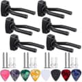 6 st Gitarrkrokar Väggfäste - Gitarrhållare Platsbesparande Gitarr