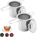 Miniatyrbillede 1 af 5: Pakke med 2 teinfusere, løs teinfuser, premium 304 rustfrit stål te filter gave