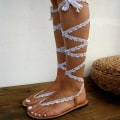 Pikkukuva 3 / 5: Naisten Boho Gladiaattoriremmillä Varustetut Flip Flop -Sandaalit Kesärantakengät 42