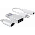 Miniatyrbild 2 av 2: CoolBox COO-CKIT-APPL Connectivity Kit för iPhone/iPad. Lightning till 3,5 mm-jack, Lightning till USB-C och