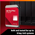 Miniatyrbild 3 av 3: Intern hårddisk - WESTERN DIGITAL - Red Plus - 2TB - 3,5" - Dedikerad NAS - 5400 RPM Class - SATA 6 GB/s (WD20EFPX)