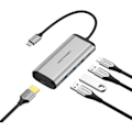 Miniatyrbild 1 av 2: Dockningsstation - VENTION - Typ C för HDMI - 3 USB 3.0-portar - 0,15 m PD - Metallic grå