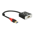 Miniatyrbild 1 av 2: Adapter USB 3.0 till HDMI DELOCK 62736 20 cm Svart