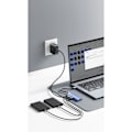 Miniatyrbild 5 av 5: Vention 5-i-1 USB 3.0 till RJ45/3xUSB 3.0/USB-C Blå Aluminiumlegering Typ