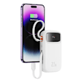 Miniatyrbild 3 av 6: Baseus - Extern batteri Qpow Pro+ (P10055003223-00) - Lightning, 2x Type-C, USB, 22,5W, 10000mAh, Type-C kabel, 30cm - Vit