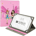 Miniatyrbild 1 av 2: SUBBLIM Fodral för Universal Fashion Girls Tablet från 9,6" till 11" tum, elastisk bandstängning, tre visningsvinklar, System