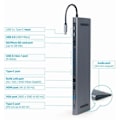 Miniatyrbild 3 av 4: Hub USB-C - Gembird - 8716309121439 - 9-i-1 - HDMI - Gigabit LAN - Ladda PD