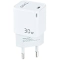 Miniatyrbild 1 av 2: TOOQ TQWC-GANPD30WT - Väggladdare med GAN-teknik, USB-C PD 30W, snabbladdare, vit färg Vit
