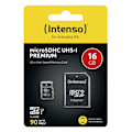 Miniatyrbild 4 av 4: INTENSO 16GB UHS Class 1 microSDHC-minneskort - Svart